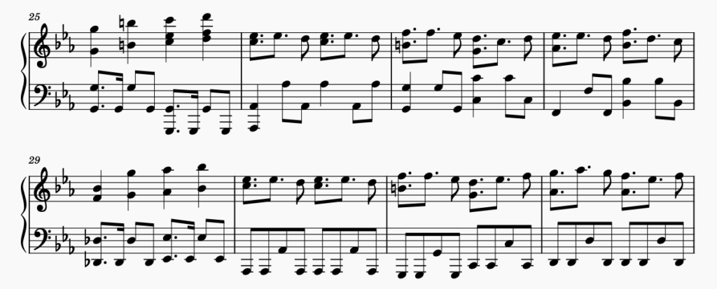 A Cruel Angel's Thesis Piano Sheet Screenshot by Pandarc - Part 3